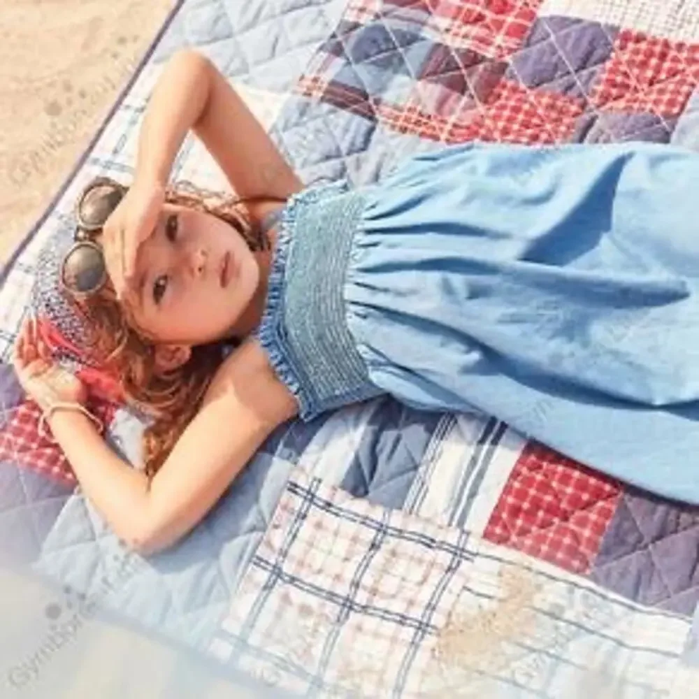 Janie and Jack Smocked Chambray Dress, Girls Size 4